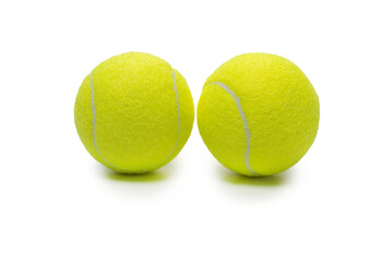 Tennis balls isolated on white background.