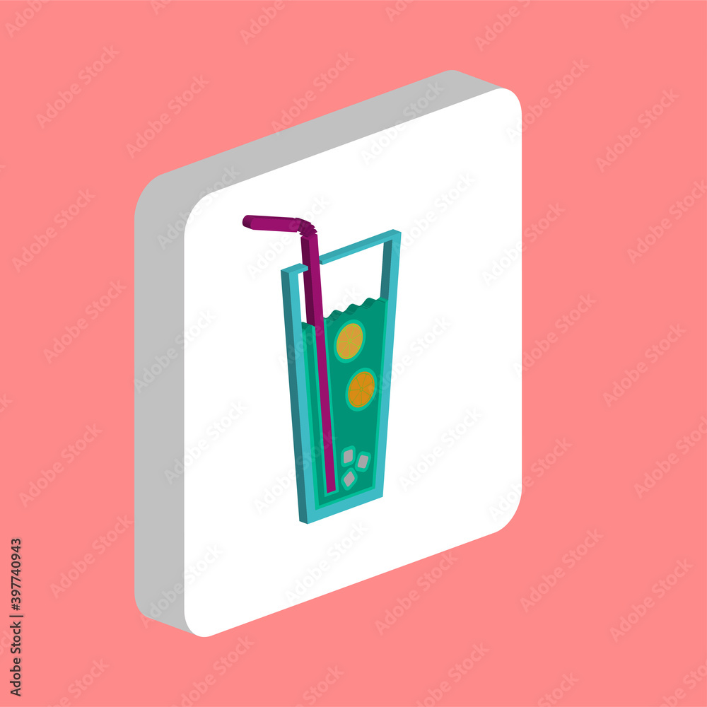 Poster lemonade simple vector icon. illustration symbol design template for web mobile ui element. perfect 