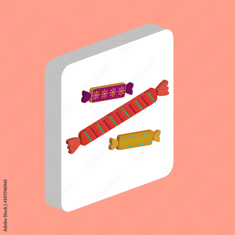 Poster candy simple vector icon. illustration symbol design template for web mobile ui element. perfect col