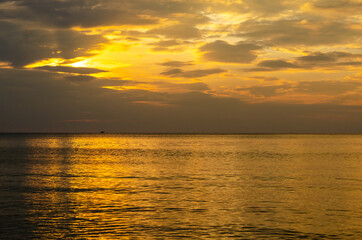 twilight sunset at sea beach