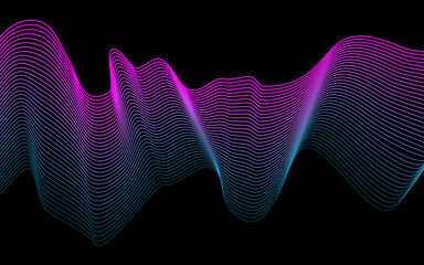 Abstract background with color wave design element