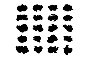 Set of black brushstrokes. Good collection of brushes.