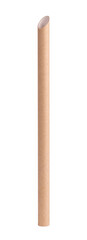 Brown paper drinking straws, isolated on white background. Eco-friendly paper straw, environmental consciousness concept. Close up.