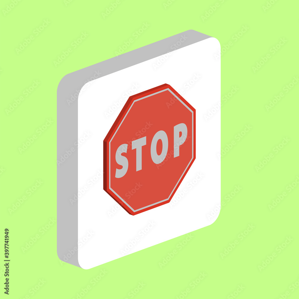 Poster stop sign icon simple vector icon. illustration symbol design template for web mobile ui element. pe