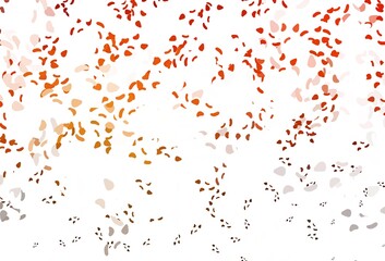 Light red, yellow vector backdrop with abstract shapes.