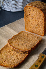 delicious rye bread on the table