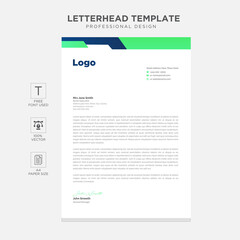 Clean And Modern Corporate Business Letterhead Template Design.