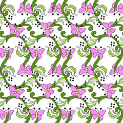 Creative composition with the image of flowers and leaves. Flower ornament close-up. Material for printing on paper or fabric.