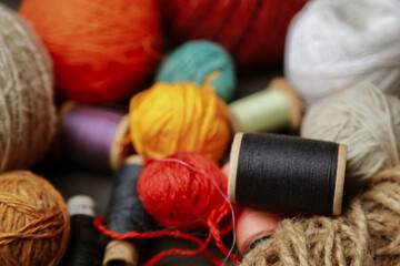 balls of thread for needlework