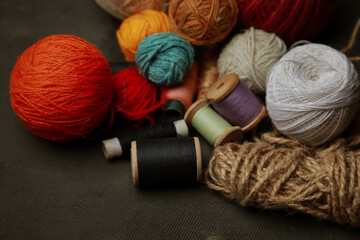 balls of thread for needlework