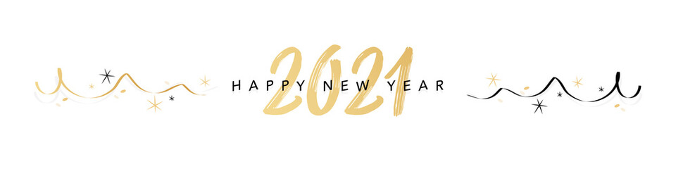 Happy new year 2021 - obrazy, fototapety, plakaty