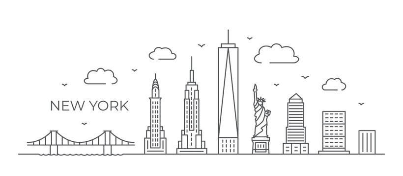 Nyc Skyline Line Drawing Images – Browse 2,284 Stock Photos, Vectors, and  Video | Adobe Stock