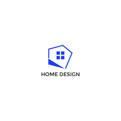 ILLUSTRATION HOME, MODERN INDUSTRIAL HOUSE FLAT COLOR SIMPLE LOGO VECTOR INSPIRATION 