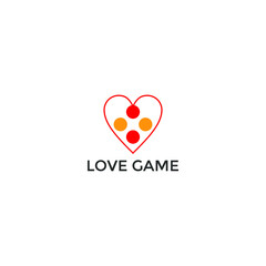 ABSRACT ILLUSTRATION CONCEPT LOVE GAME LOGO DESIGN TEMPLATE VECTOR 