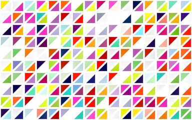 Light Multicolor, Rainbow vector seamless texture in triangular style.