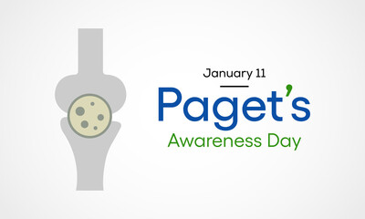 Vector illustration on the theme of Paget's disease awareness day observed each year on January 11th.