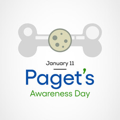 Vector illustration on the theme of Paget's disease awareness day observed each year on January 11th.