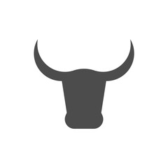 Bull Head icon. Bull sign isolated on white background. Vector illustration.