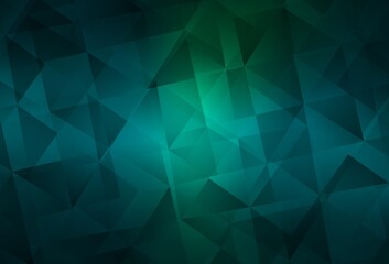 Light Blue, Green vector shining triangular layout.