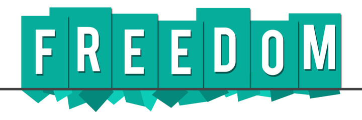 Freedom Turquoise Random Shapes Top Boxes 