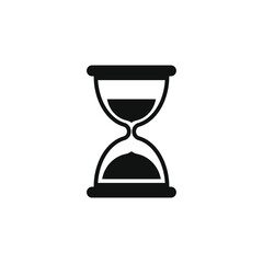Hourglass vector icon. Clock and time symbol. Sandglass timer sign.