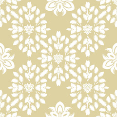 Decorative ornament damask pattern Textile wallpaper classic decor