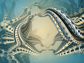 3D fractals illustration, new math, 3D rendering