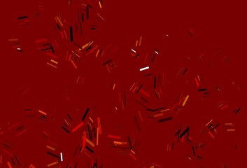 Light Red, Yellow vector backdrop with long lines.