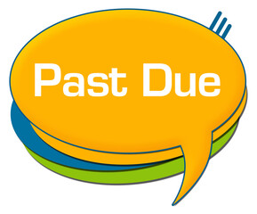 Past Due Yellow Green Blue Rounded Comment Symbol 