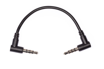 Short adapter analog audio cable with mini connectors