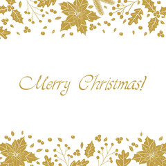 Golden Christmas holiday vector background