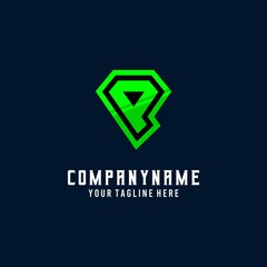 Esport text alphabet logo. Initial letter Q