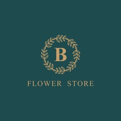 Creative monogram letter B frame luxury logo design
