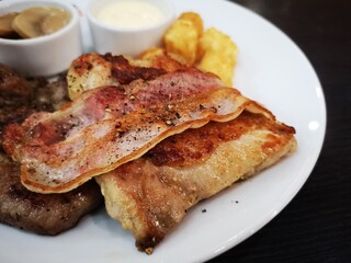 Chicken filet mignon wrapped in bacon