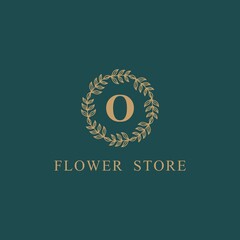 Creative monogram letter O frame luxury logo design