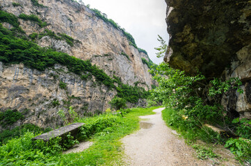 Cherek gorge in the Caucasus mountains in Russia