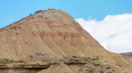 Obraz premium Paisaje semidesértico del Parque Natural , Reserva de la Biosfera Castildetierra 