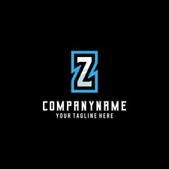 Esport text alphabet logo. Initial letter Z