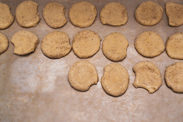 homemade cookies on a baking sheet