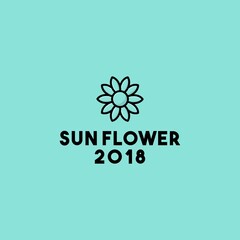 Creative sun flower logo design