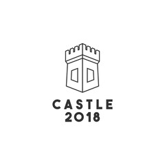 Creative simple castle logo design