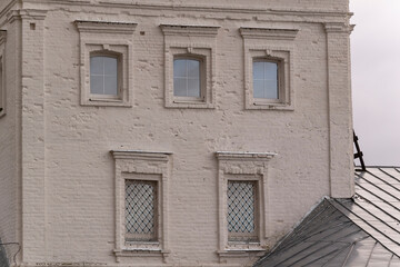Windows in a brick wall