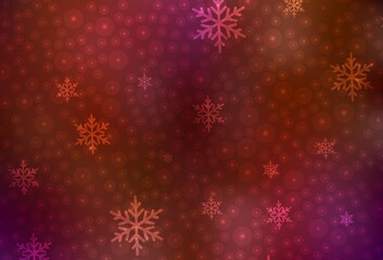 Dark Red vector pattern in Christmas style.
