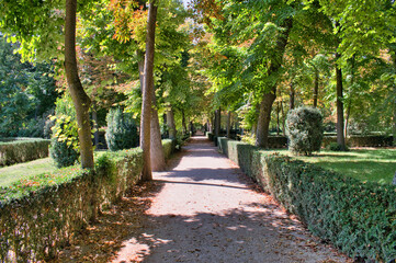 Jardines del palacio real de Aranjuez, España