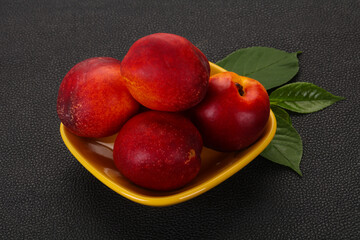 Sweet tasty ripe few nectarines