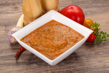 Famous Spanish gazpacho tomato soup