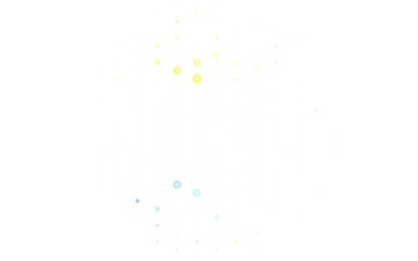 Light Blue, Yellow vector background with bubbles.