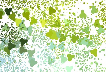 Fototapeta premium Light Green, Yellow vector background with abstract shapes.