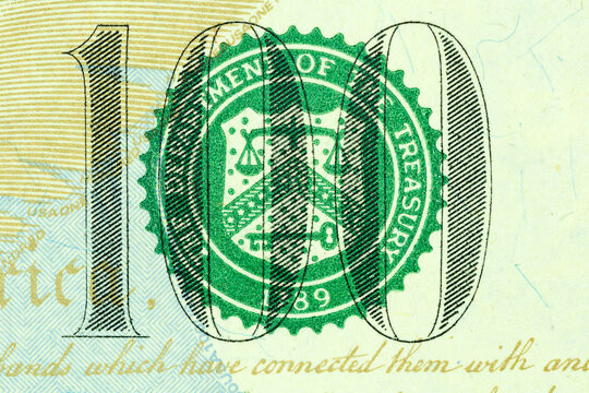 U.S. Treasury Seal On $100 Bill