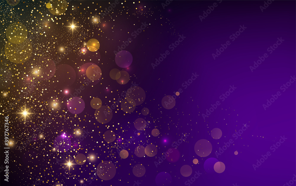 Poster holiday abstract shiny color gold design element